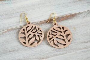 boucles d'oreilles découpée au laser