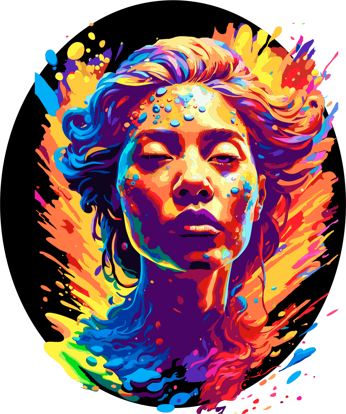 Visage de femme pret pour sublimation