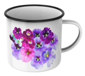 Tasse sublimée avec fleurs