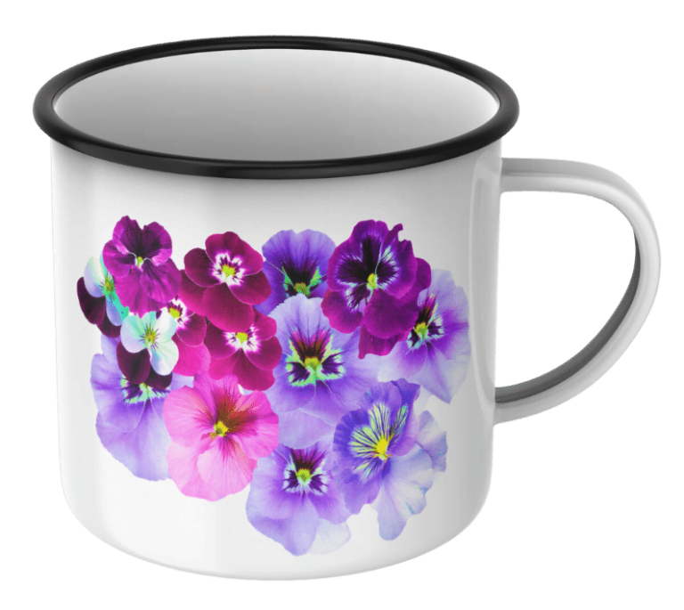 Tasse sublimée avec fleurs